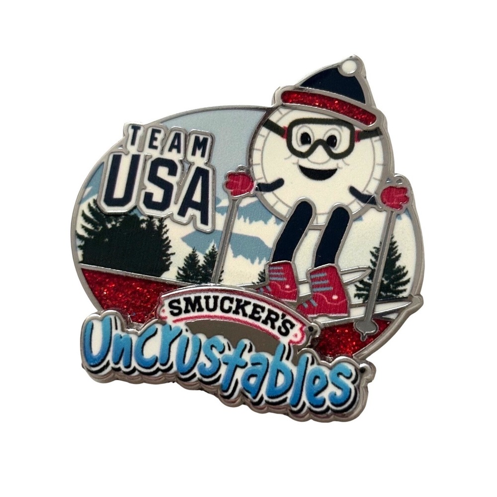 Rare Olympic USA Smuckers Uncrustables Alpine Skiing‎ Promotional Prototype Pin